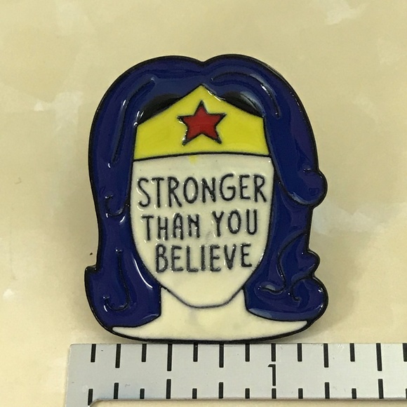 Stronger Than You Believe Enamel Pin Brooch - Picture 2 of 4